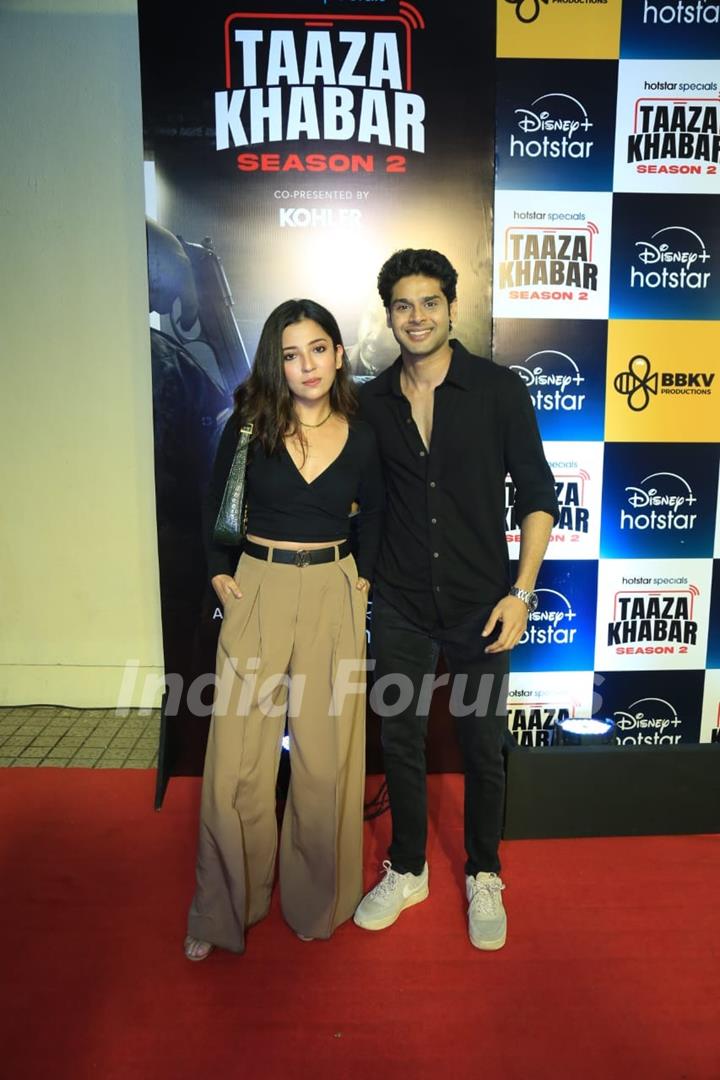 Barkha Singh and Abhimanyu Dassani grace the premiere of 'Taaza Khabar season 2'