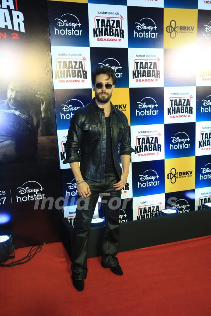 Tiger Shroff grace the premiere of 'Taaza Khabar season 2'