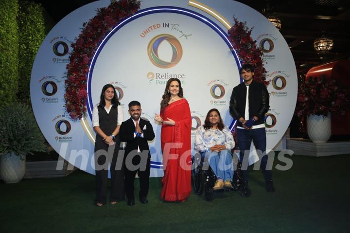 Nita Ambani snapped at Nita Ambani’s ‘United In Triumph’ event at Antilia to honour the Olympians and Paralympians