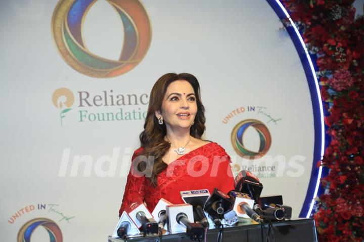 Nita Ambani snapped at Nita Ambani’s ‘United In Triumph’ event at Antilia to honour the Olympians and Paralympians