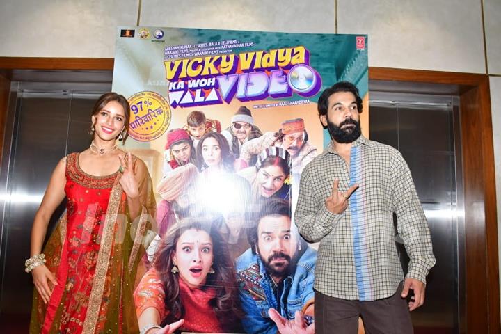 Rajkummar Rao and Triptii Dimri snapped promoting their upcoming film 'Vicky Vidya Ka Woh Wala Video'