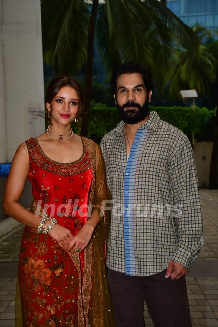 Rajkummar Rao and Triptii Dimri snapped promoting their upcoming film 'Vicky Vidya Ka Woh Wala Video'