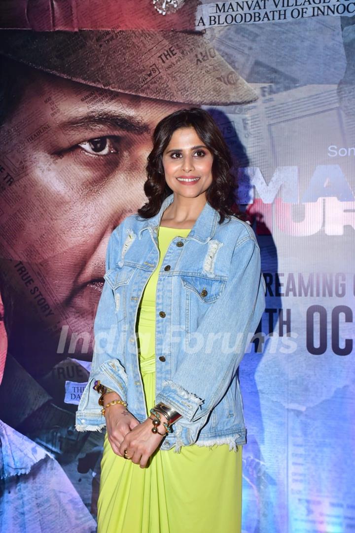 Sai Tamhankar grace the premiere of Manvat Murders