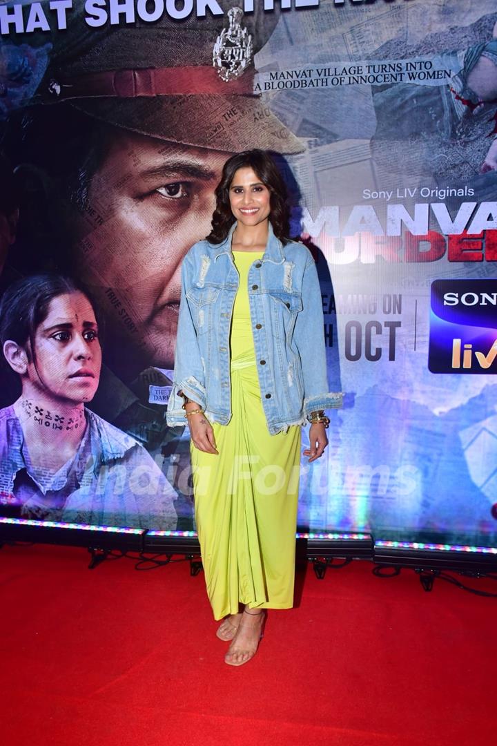 Sai Tamhankar grace the premiere of Manvat Murders