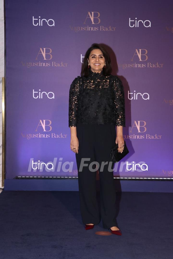 Neetu Kapoor snapped at the launch of Skincare brand Augustinus Bader