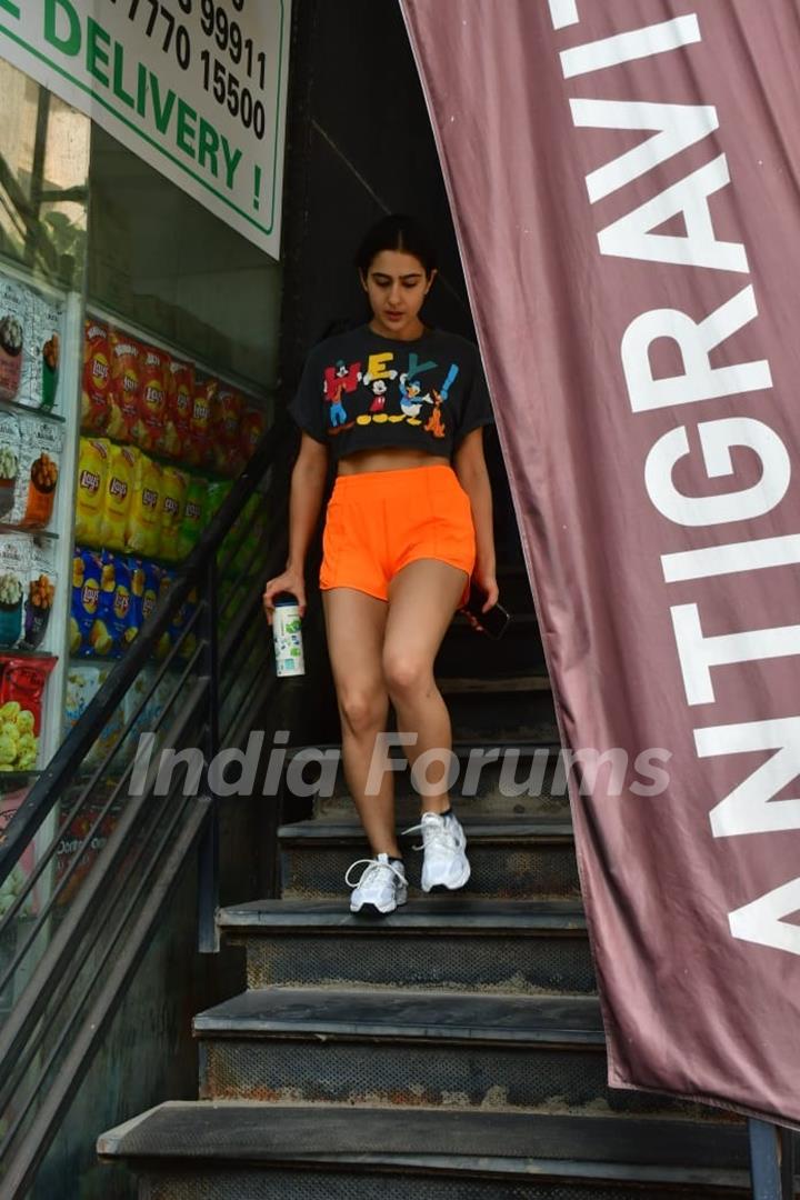 Sara Ali Khan snapped in the city