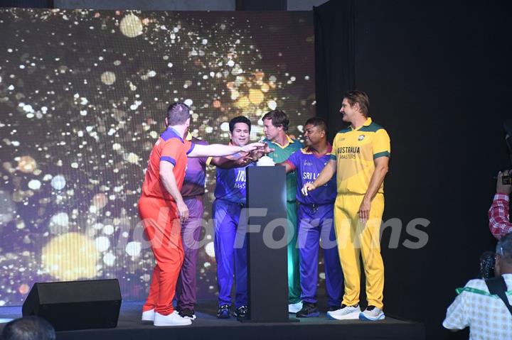 Sachin Tendulkar snapped at the launch event of the inaugural International Masters League (IML)