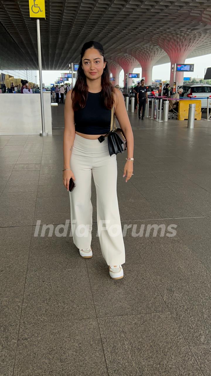 Tridha Chaudhary snapped at the airport