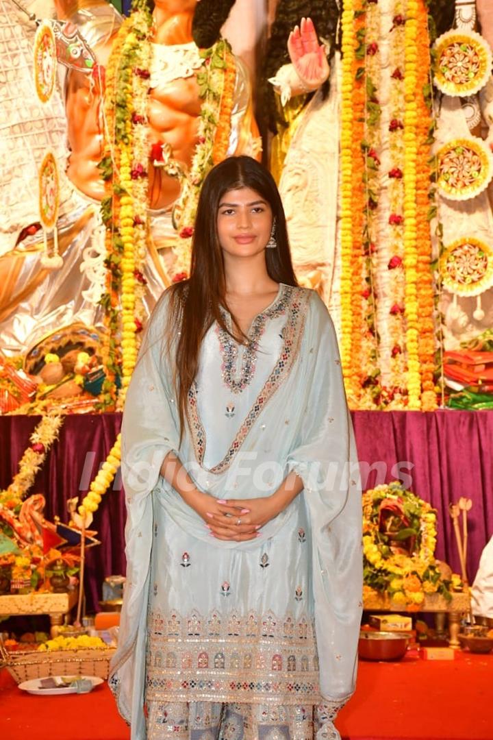 Anjini Dhawan  snapped at Durga Puja Pandal