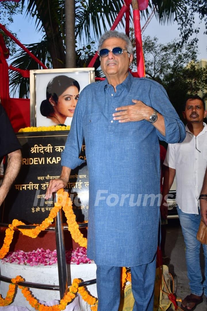 Boney Kapoor snapped at the ‘unveiling ceremony’ of 'Sridevi Kapoor Chowk'