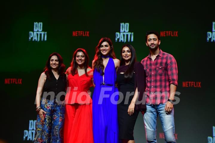 Kajol, Kanika Dhillon, Shaheer Sheikh and Kriti Sanon grace the trailer launch of 'Do Patti'