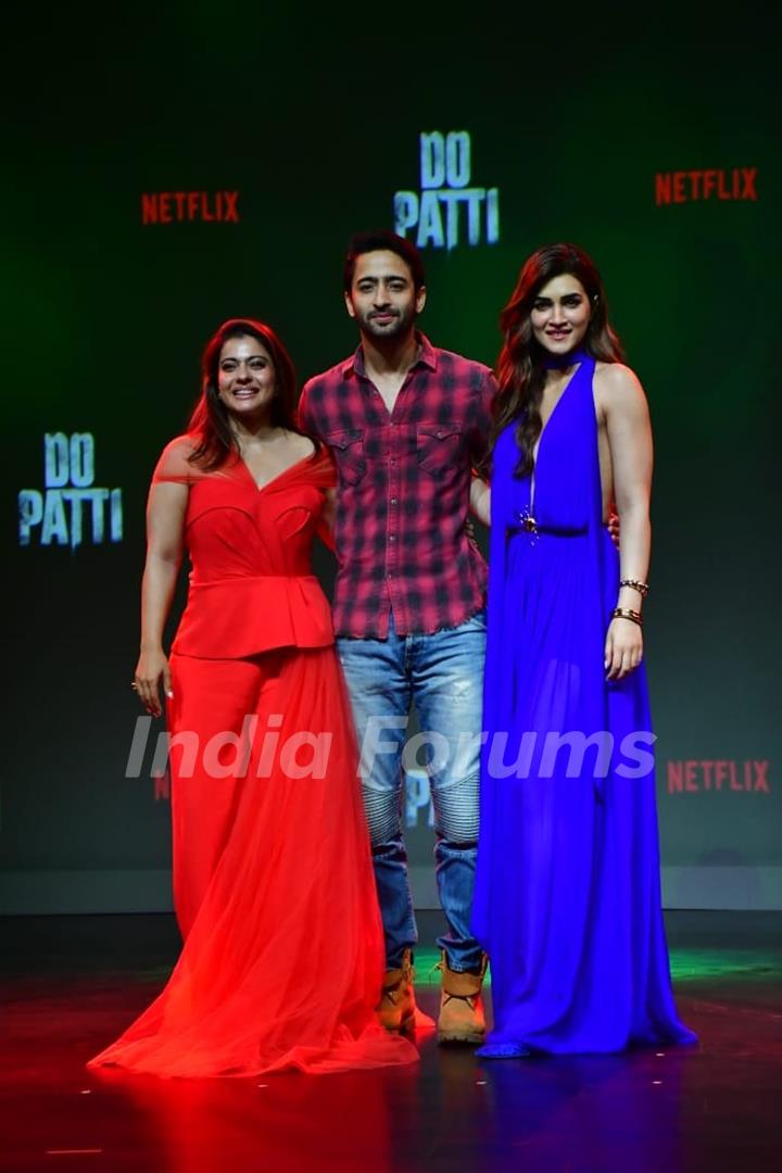 Kajol, Shaheer Sheikh and Kriti Sanon grace the trailer launch of 'Do Patti'