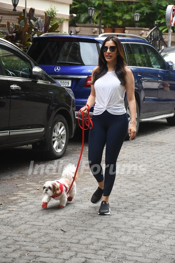 Sophie Choudry snapped in the city