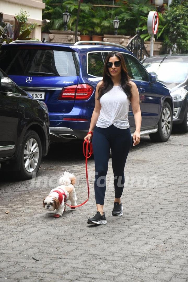 Sophie Choudry snapped in the city