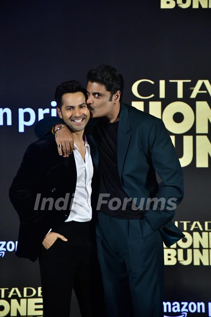 Sikandar Kher and Varun Dhawan snapped at the trailer launch of 'Citadel: Honey Bunny'