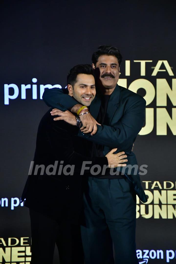 Sikandar Kher and Varun Dhawan snapped at the trailer launch of 'Citadel: Honey Bunny'