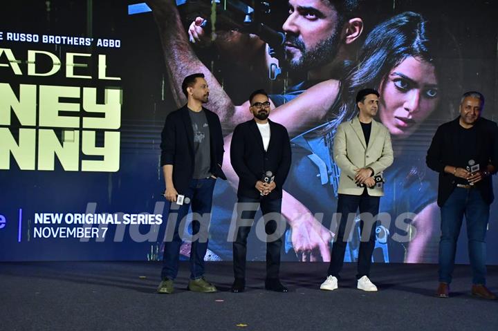 Krishna DK and Raj Nidimoru snapped at the trailer launch of 'Citadel: Honey Bunny'