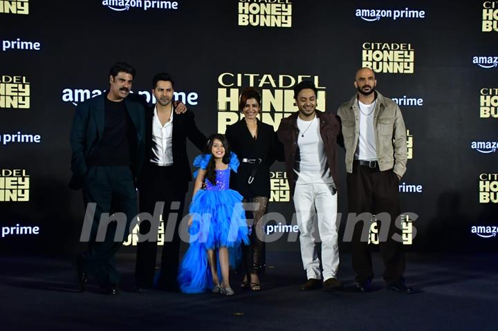 Sikandar Kher, Varun Dhawan and Samantha Ruth Prabhu snapped at the trailer launch of 'Citadel: Honey Bunny'