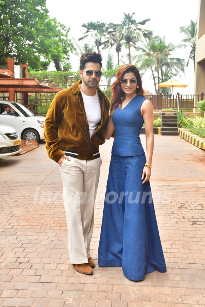 Varun Dhawan and Samantha Ruth Prabhu snapped promoting their upcoming series 'Citadel: Honey Bunny'