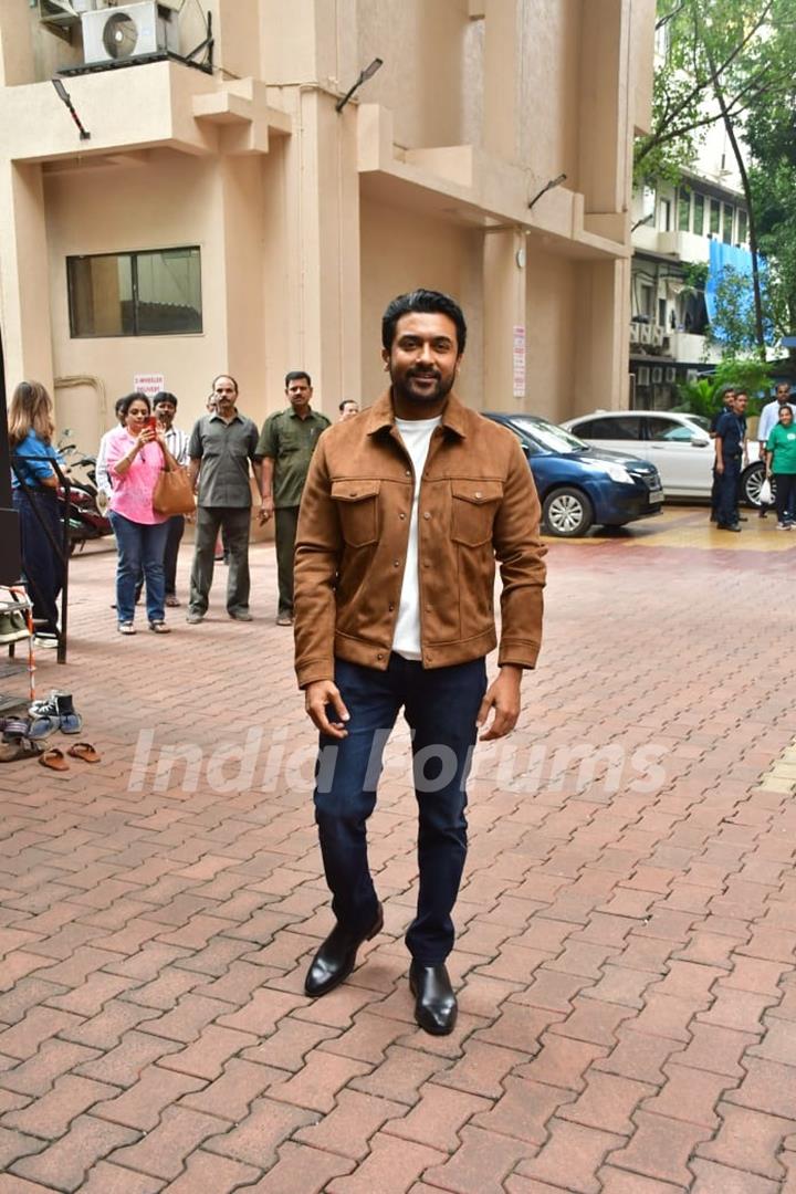 Suriya snapped promoting of their upcoming film 'Kanguva'