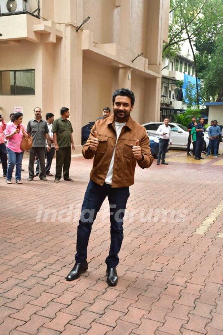 Suriya snapped promoting of their upcoming film 'Kanguva'