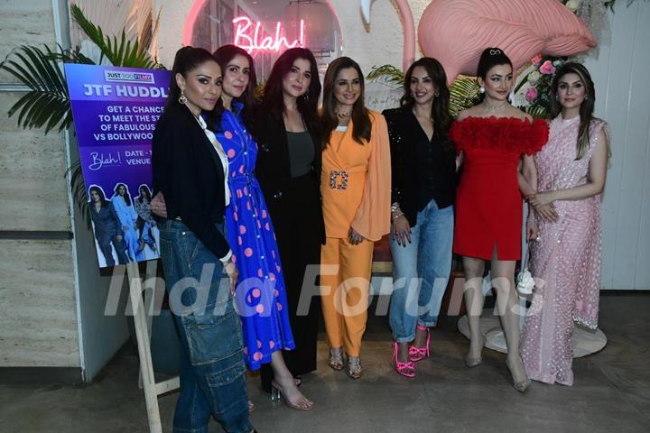 Riddhima Kapoor Sahni, Neelam Kothari, Maheep Kapoor, Bhavana Pandey and Seema Sajdeh snapped promoting their upcoming Movie 'Fabulous Lives VS Bollywood Wives'