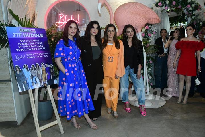 Neelam Kothari, Maheep Kapoor, Bhavana Pandey and Seema Sajdeh snapped promoting their upcoming Movie 'Fabulous Lives VS Bollywood Wives'