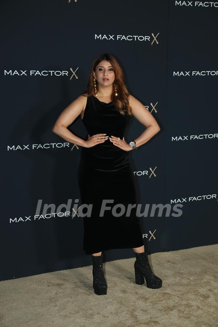  Mannara Chopra snapped at the launch of a new beauty product line from Max Factor