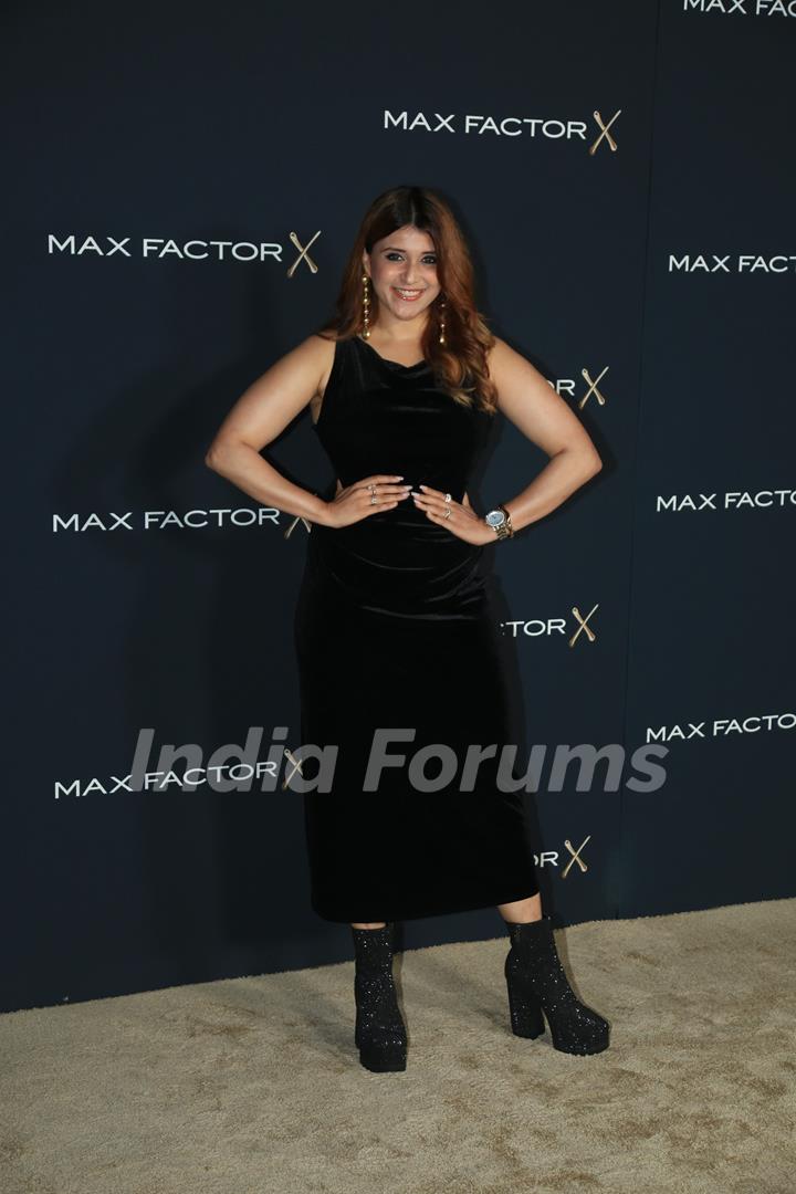  Mannara Chopra snapped at the launch of a new beauty product line from Max Factor