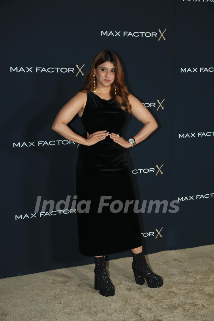  Mannara Chopra snapped at the launch of a new beauty product line from Max Factor