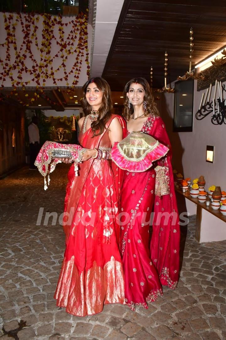 Shilpa Shetty snapped at Anil Kapoor’s residence for Karwa Chauth