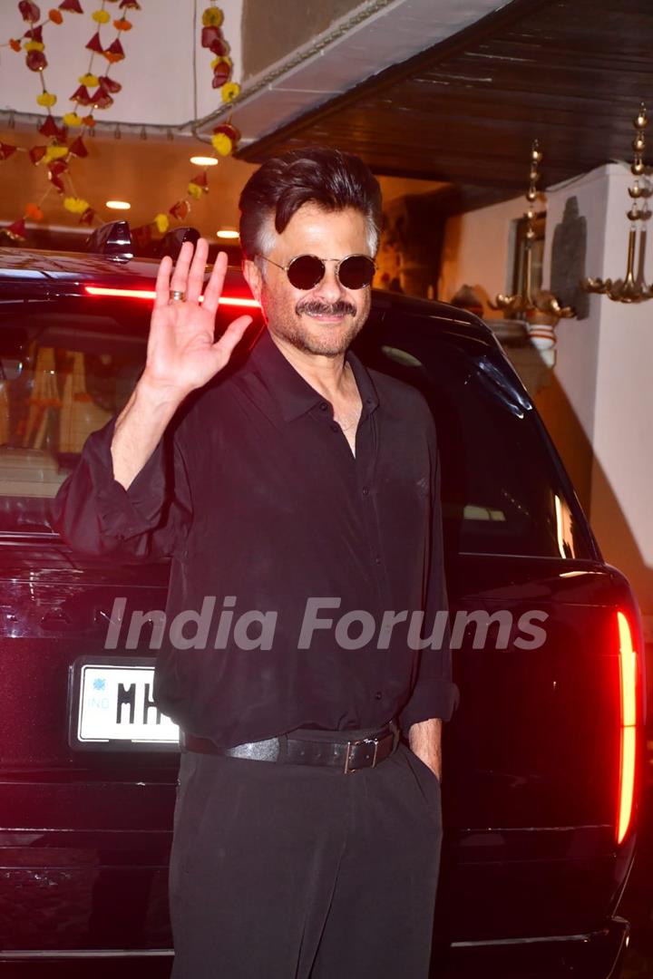 Anil Kapoor snapped at Anil Kapoor’s residence for Karwa Chauth