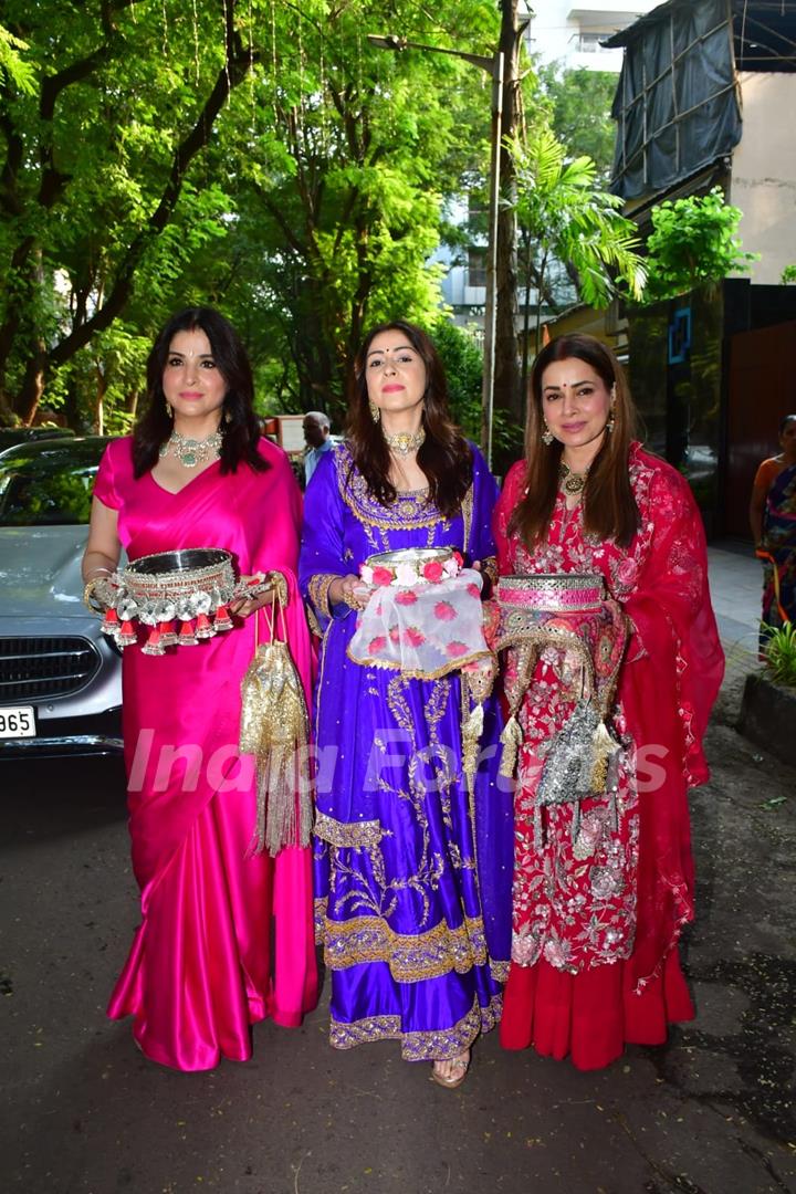 Neelam Kothari, Maheep Kapoor and Bhavana Pandey snapped at Anil Kapoor’s residence for Karwa Chauth