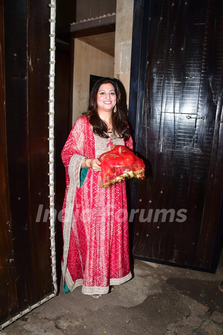 Celebrities snapped at Anil Kapoor’s residence for Karwa Chauth