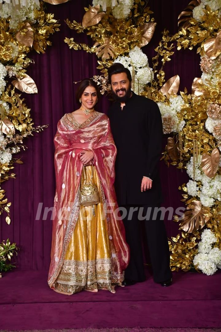 Genelia Deshmukh and Riteish Deshmukh snapped at Manish Malhotra’s Diwali Bash