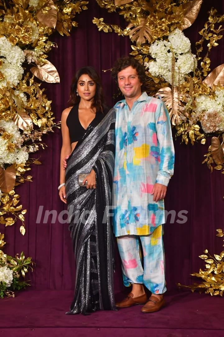 Shriya Saran snapped at Manish Malhotra’s Diwali Bash