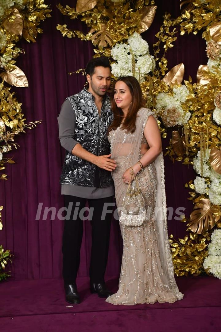 Varun Dhawan and Natasha Dalal snapped at Manish Malhotra’s Diwali Bash