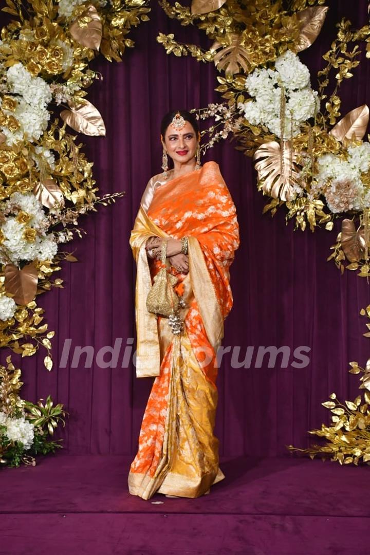 Rekha snapped at Manish Malhotra’s Diwali Bash