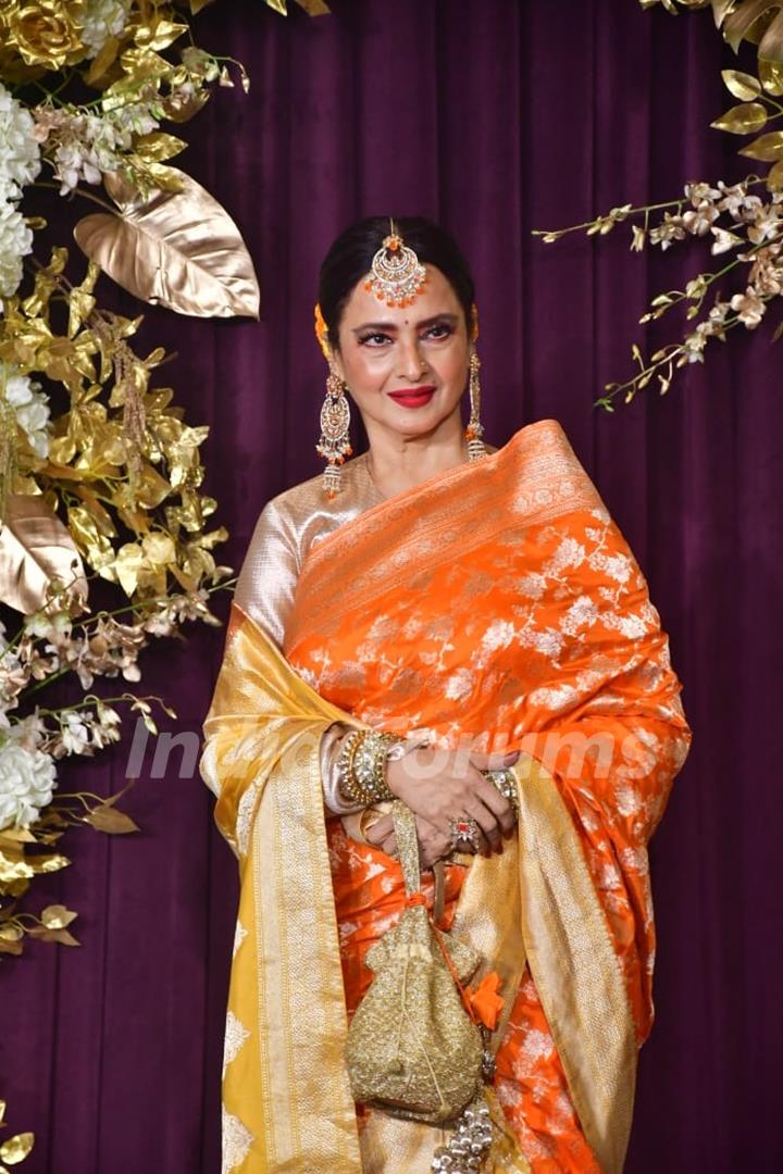 Rekha snapped at Manish Malhotra’s Diwali Bash