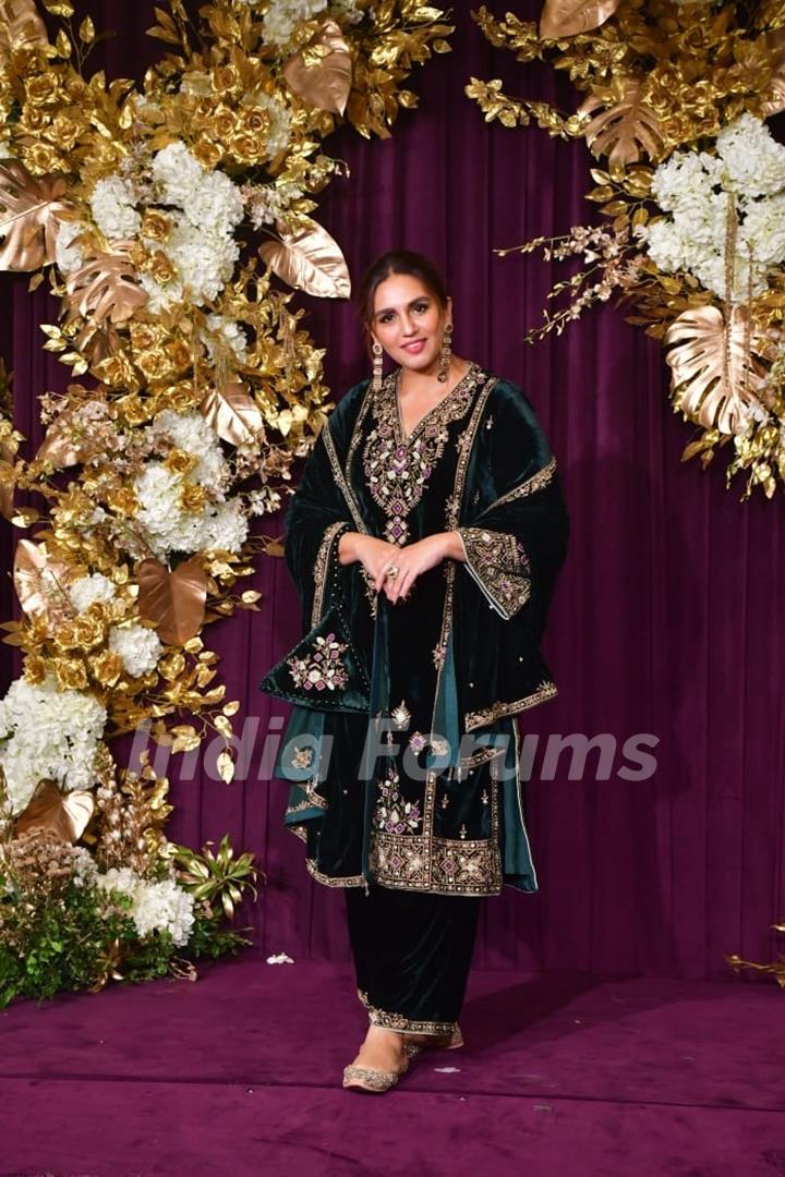 Huma Qureshi snapped at Manish Malhotra’s Diwali Bash