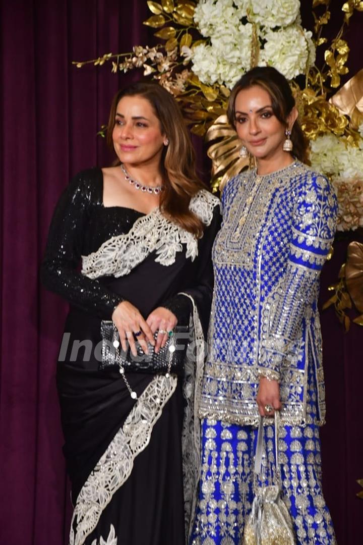 Neelam Kothari and Seema Sajdeh snapped at Manish Malhotra’s Diwali Bash