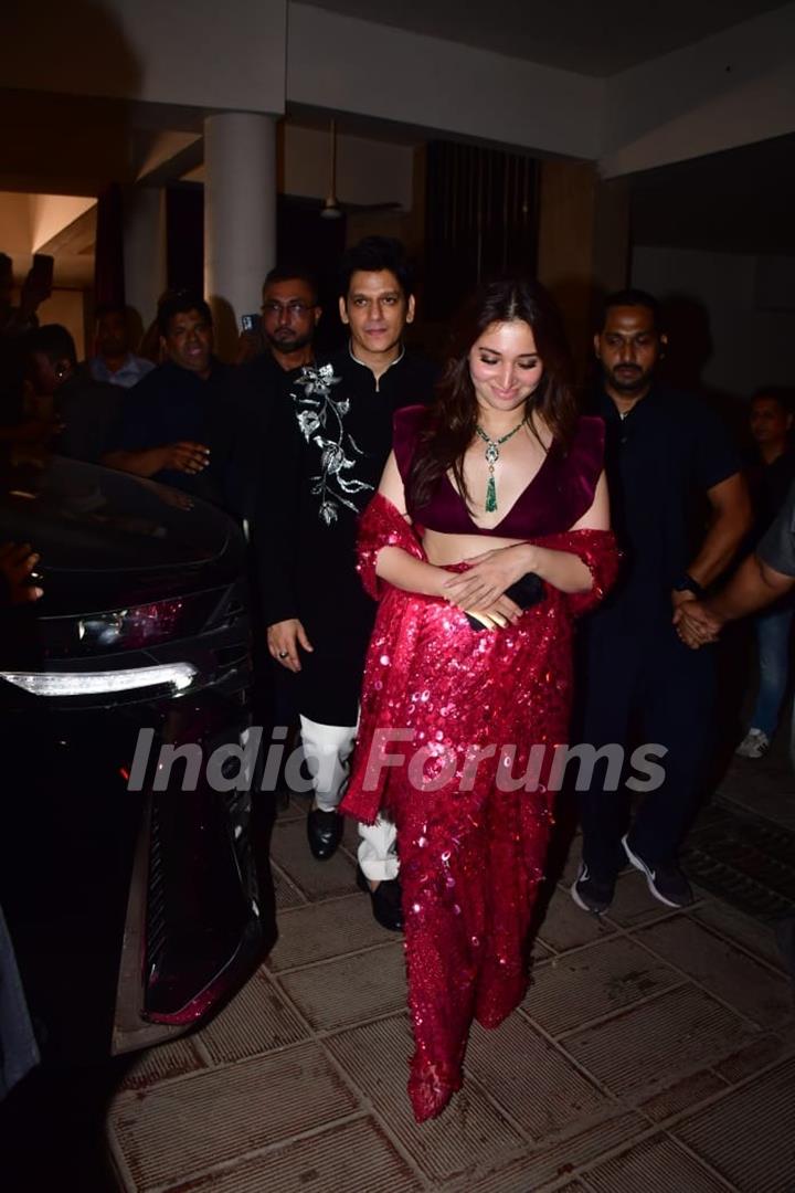 Tamannaah Bhatia and Vijay Varma snapped at Manish Malhotra’s Diwali Bash