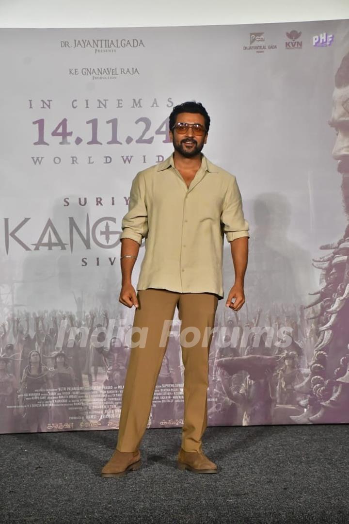 Suriya snapped at 'Kanguva' press conference