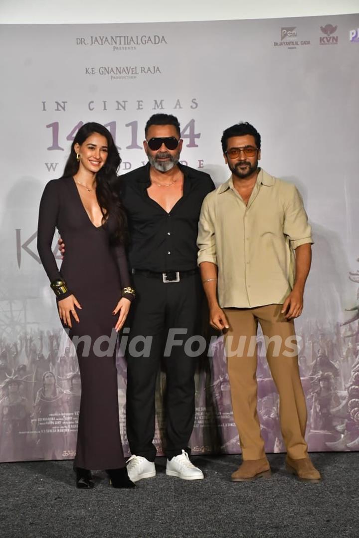 Bobby Deol, Suriya and Disha Patani snapped at 'Kanguva' press conference