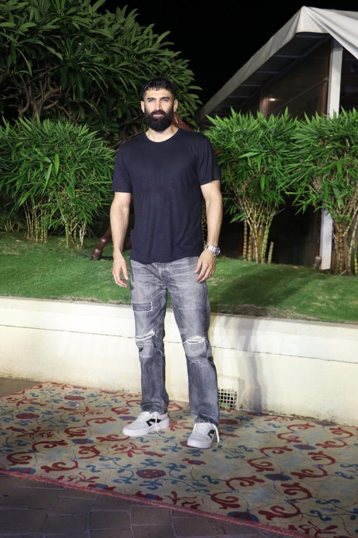 Aditya Roy Kapur snapped at  the welcome party for Warner Music Group