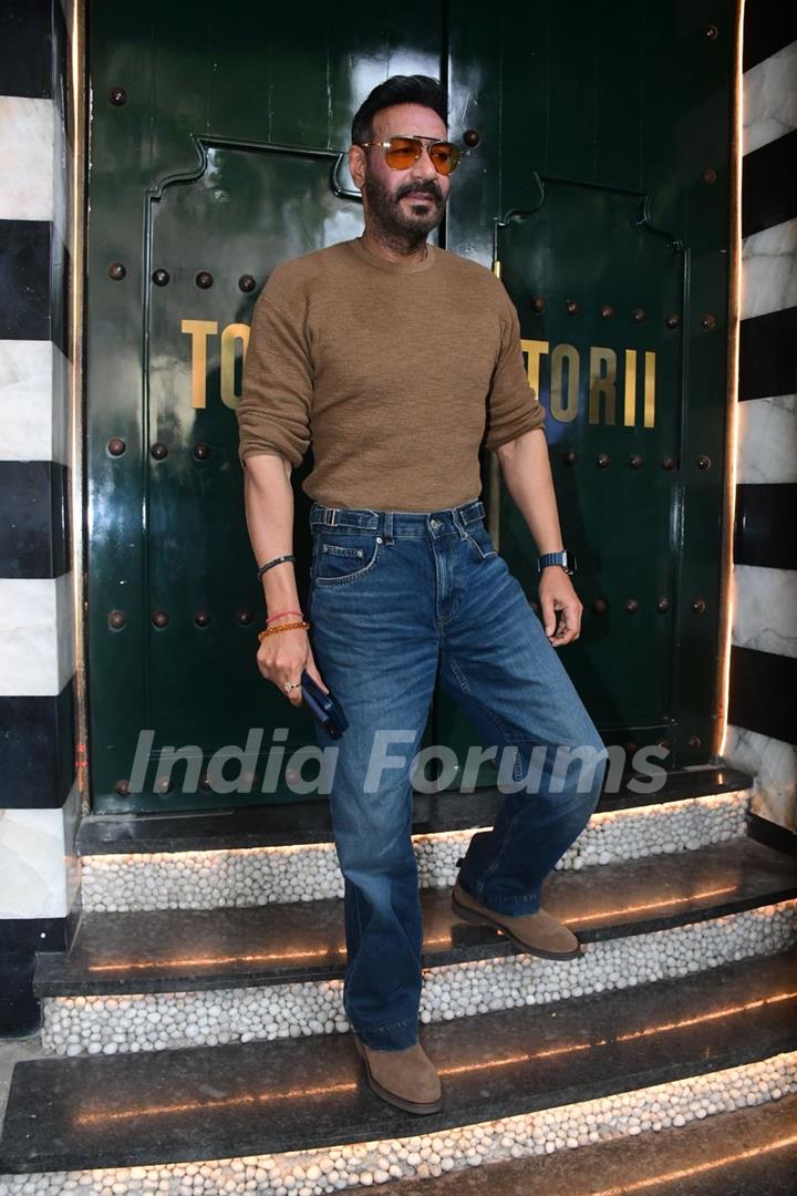 Ajay Devgn snapped promoting their upcoming film 'Singham Again' At Torii