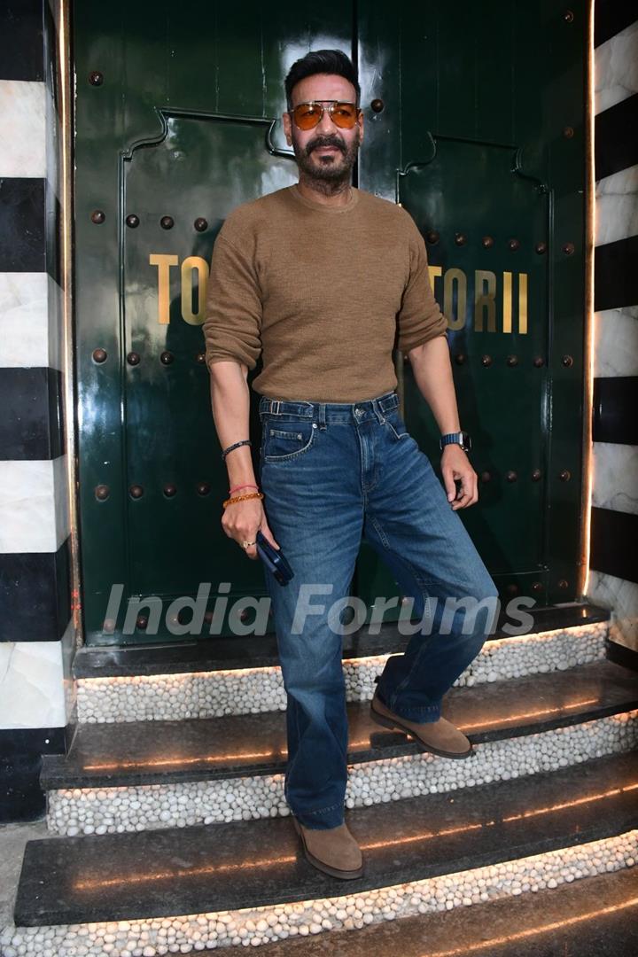 Ajay Devgn snapped promoting their upcoming film 'Singham Again' At Torii