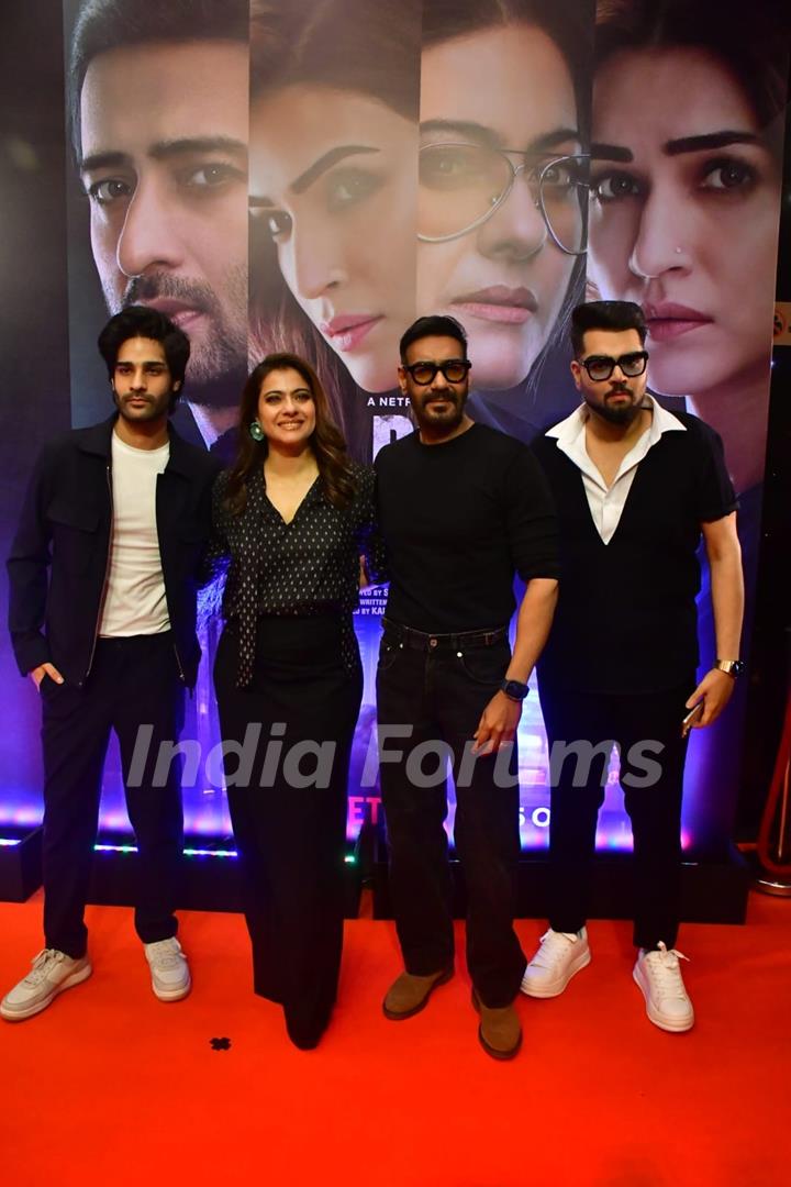 Ajay Devgn, Kajol and Aman Devgan grace the screening of 'Do Patti'