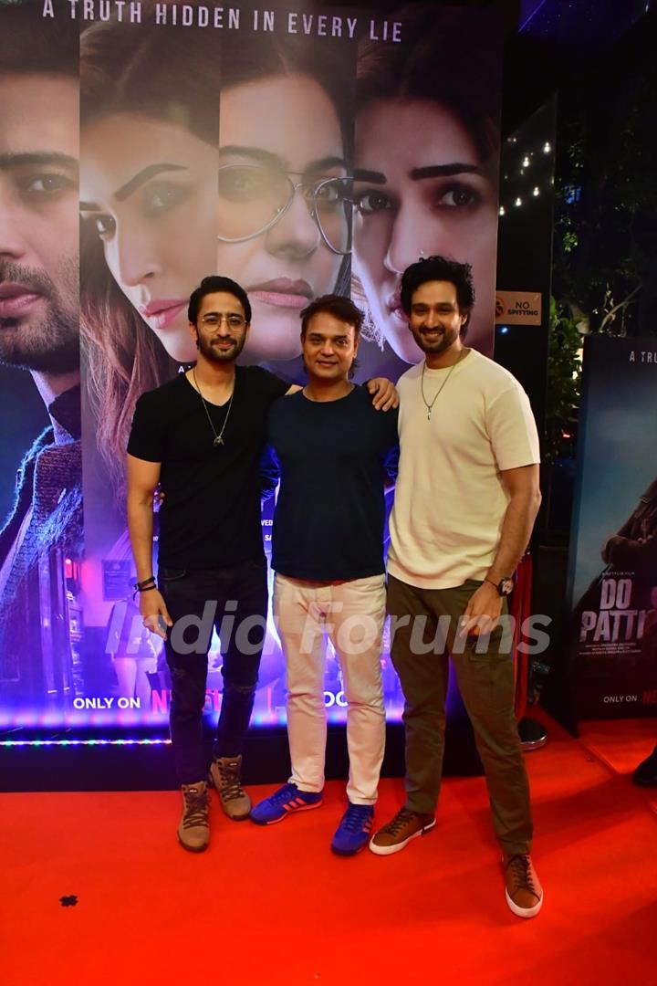 Sourabh Raaj Jain, Shaheer Sheikh and Siddharth Kumar Tewary grace the screening of 'Do Patti'