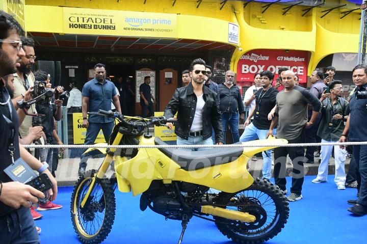 Varun Dhawan snapped promoting his upcoming series 'Citadel: Honey Bunny' at Gaiety Galaxy, Bandra